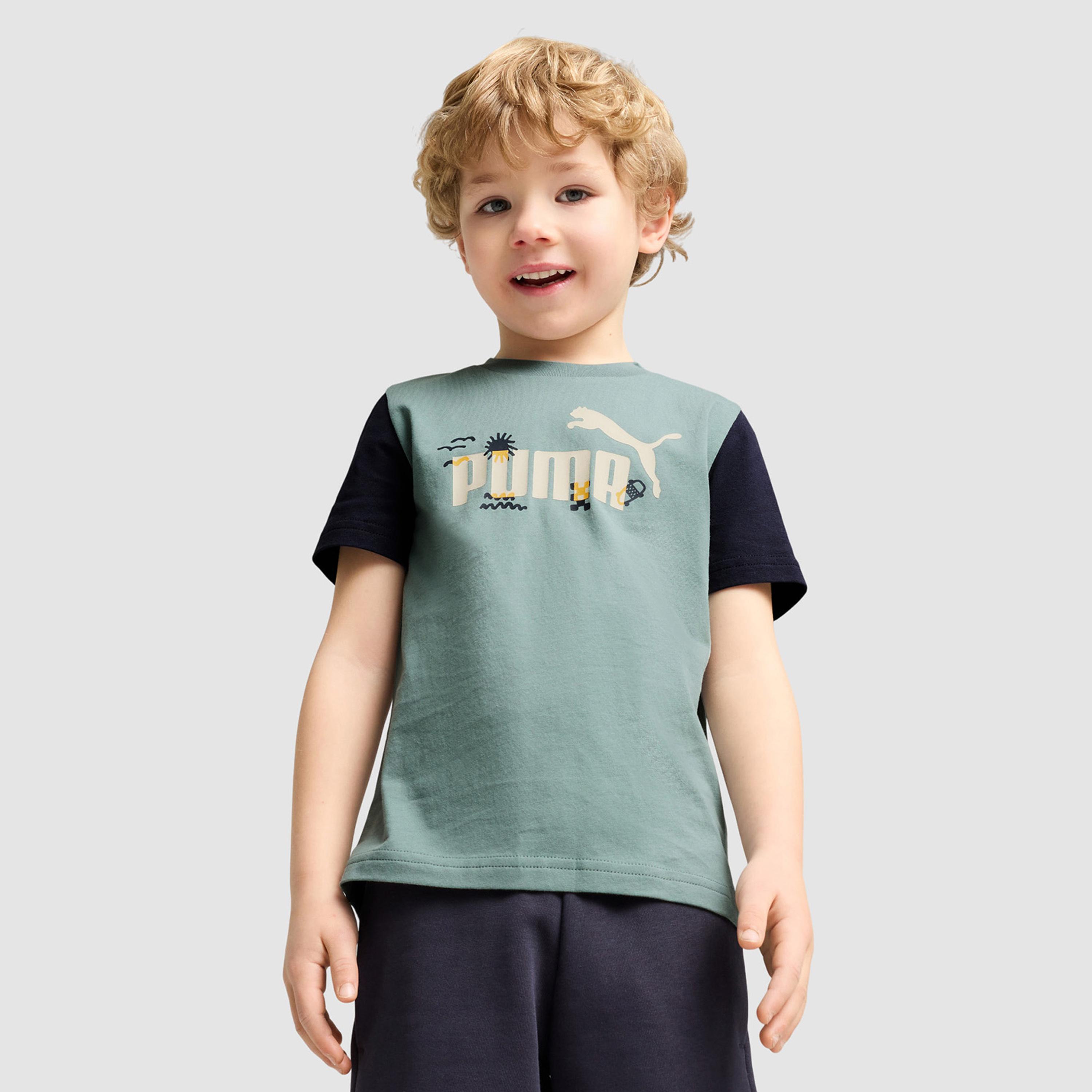 Puma Kids Sandy Adventures No.1 Logo Short Sleeve T-Shirt-boys-clothing-sportswear-tops-image-1