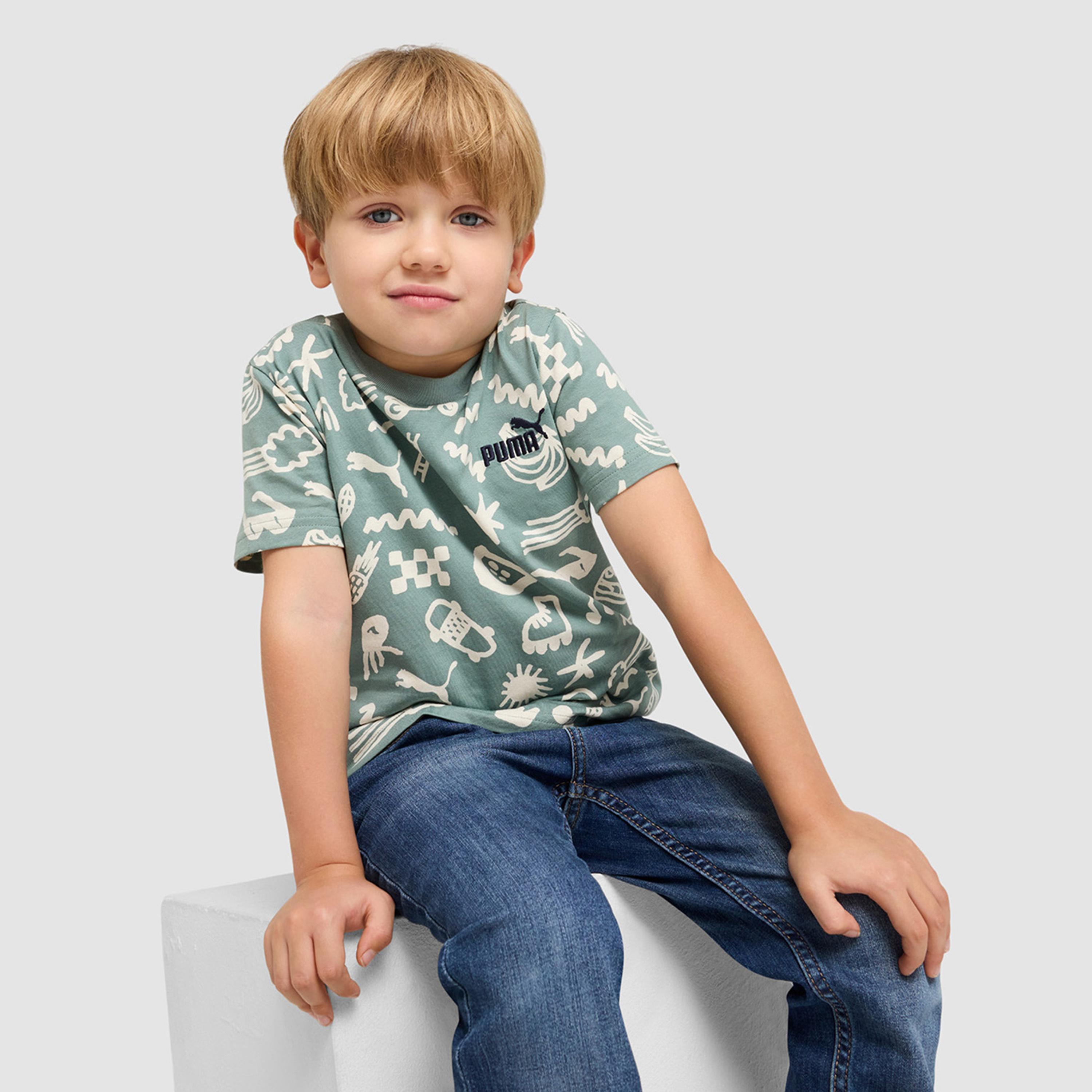 Puma Kids Sandy Adventures No.1 Logo Short Sleeve T-Shirt-boys-clothing-sportswear-tops-image-1