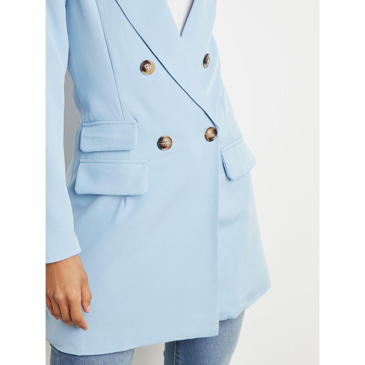 Styli Button Closure Boxy Blazer Mini Dress with Long Sleeves-women-clothing-dresses-image-8