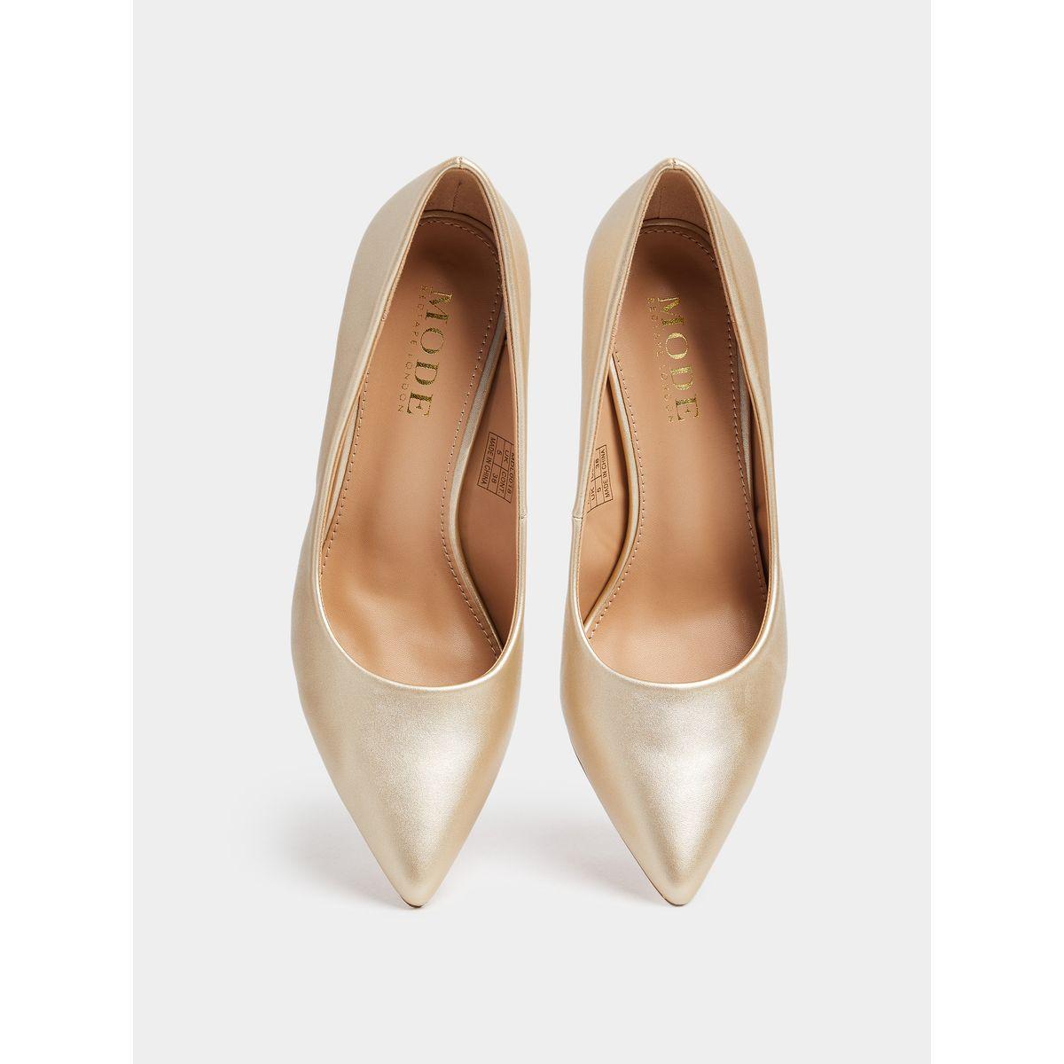 Buy Mode By Red Tape Women Gold Pumps Online