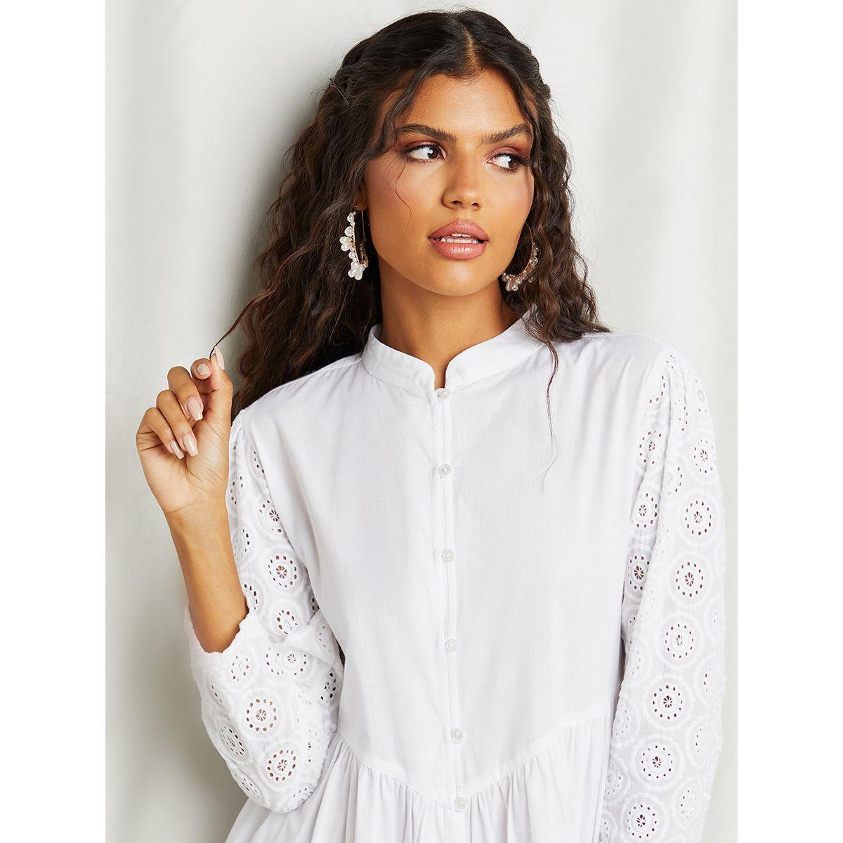 Styli Schiflli Long Sleeves Button Through A-Line Midi Dress-women-clothing-dresses-image-3