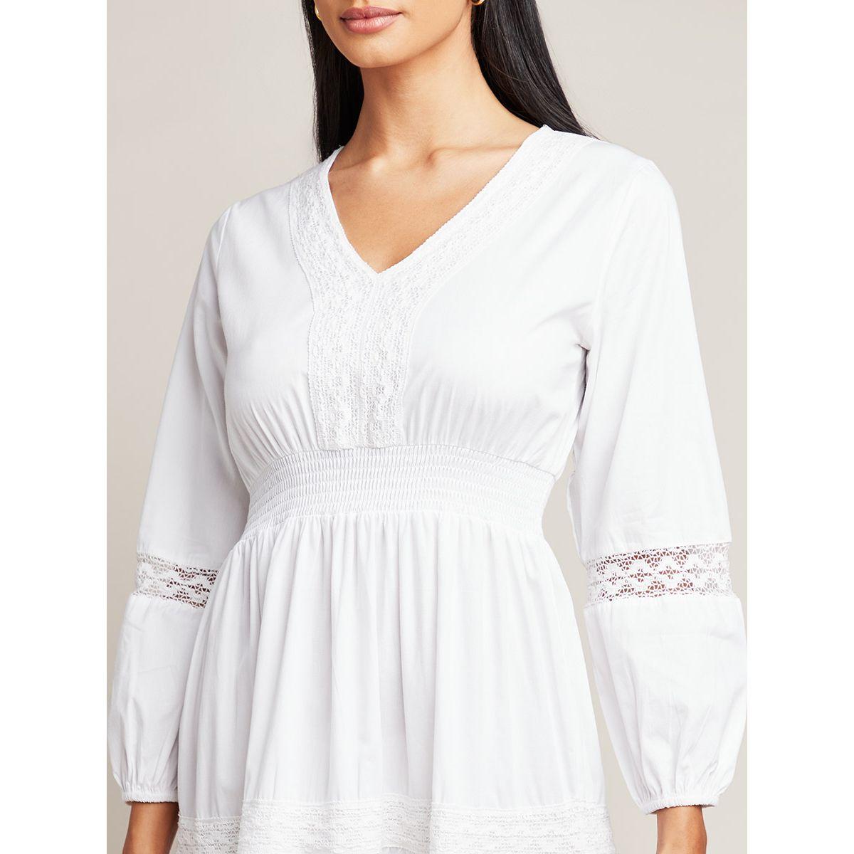 Styli Lace Insert V Neck Maxi Dress with Long Sleeves-women-clothing-dresses-image-5