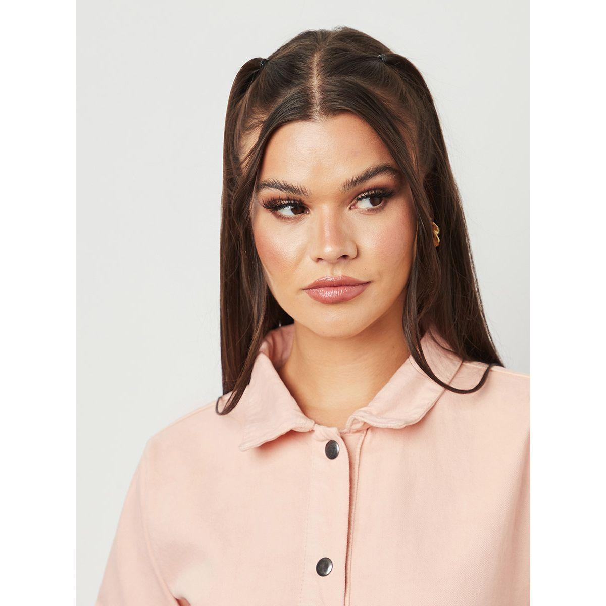 Styli Collared Short Sleeves Front Button Tiered Mini Dress-women-clothing-dresses-image-3