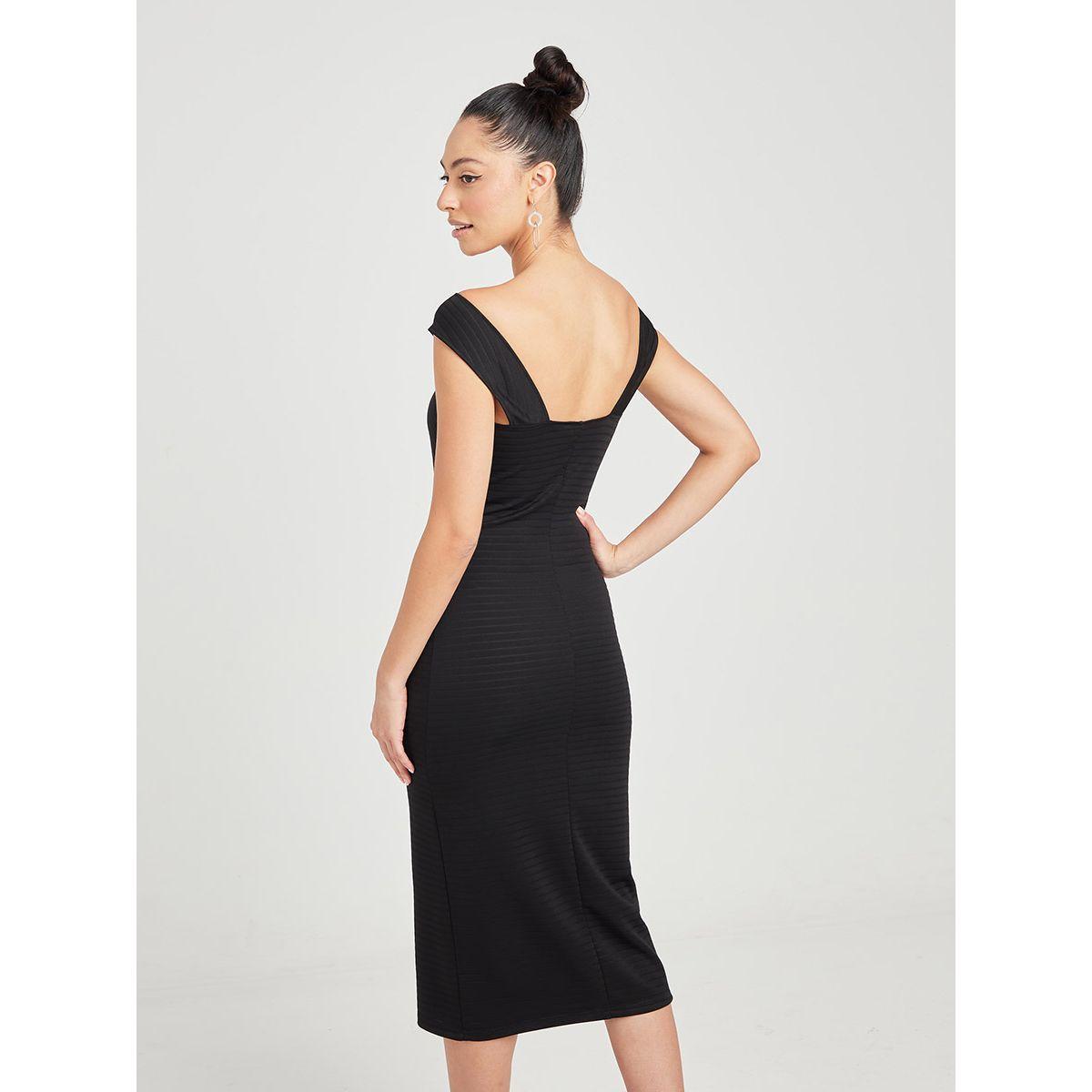 Styli Sleeveless Cross Wrap Front Knitted Bodycon Midi Dress-women-clothing-dresses-image-4