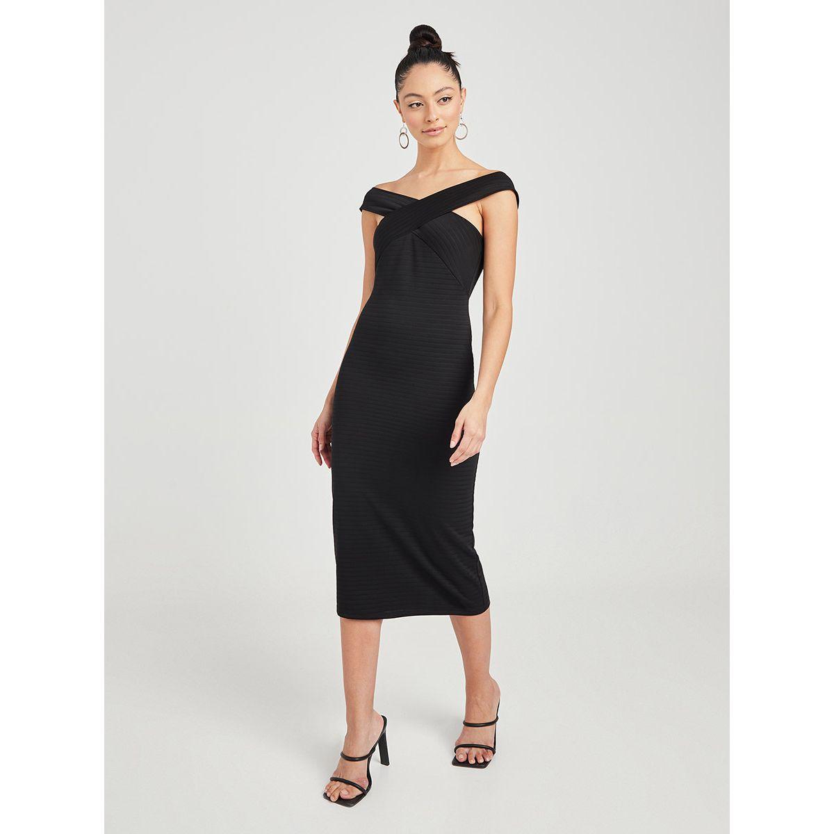 Styli Sleeveless Cross Wrap Front Knitted Bodycon Midi Dress-women-clothing-dresses-image-5