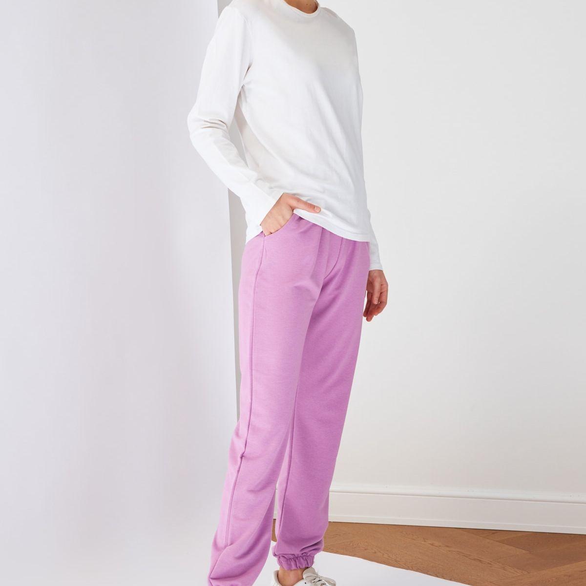 جوغر بأربطة خصر-women-clothing-bottoms-joggers-image-4