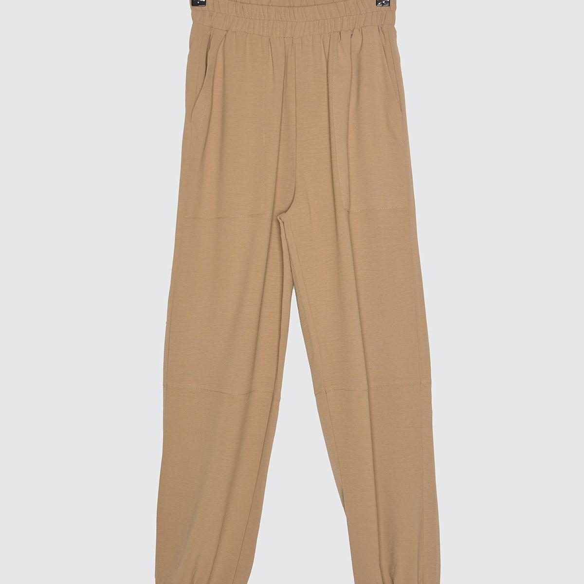 Trendyol Side Pocket Detail Elastic Waist Woven Pants-women-clothing-bottoms-trousers-image-3