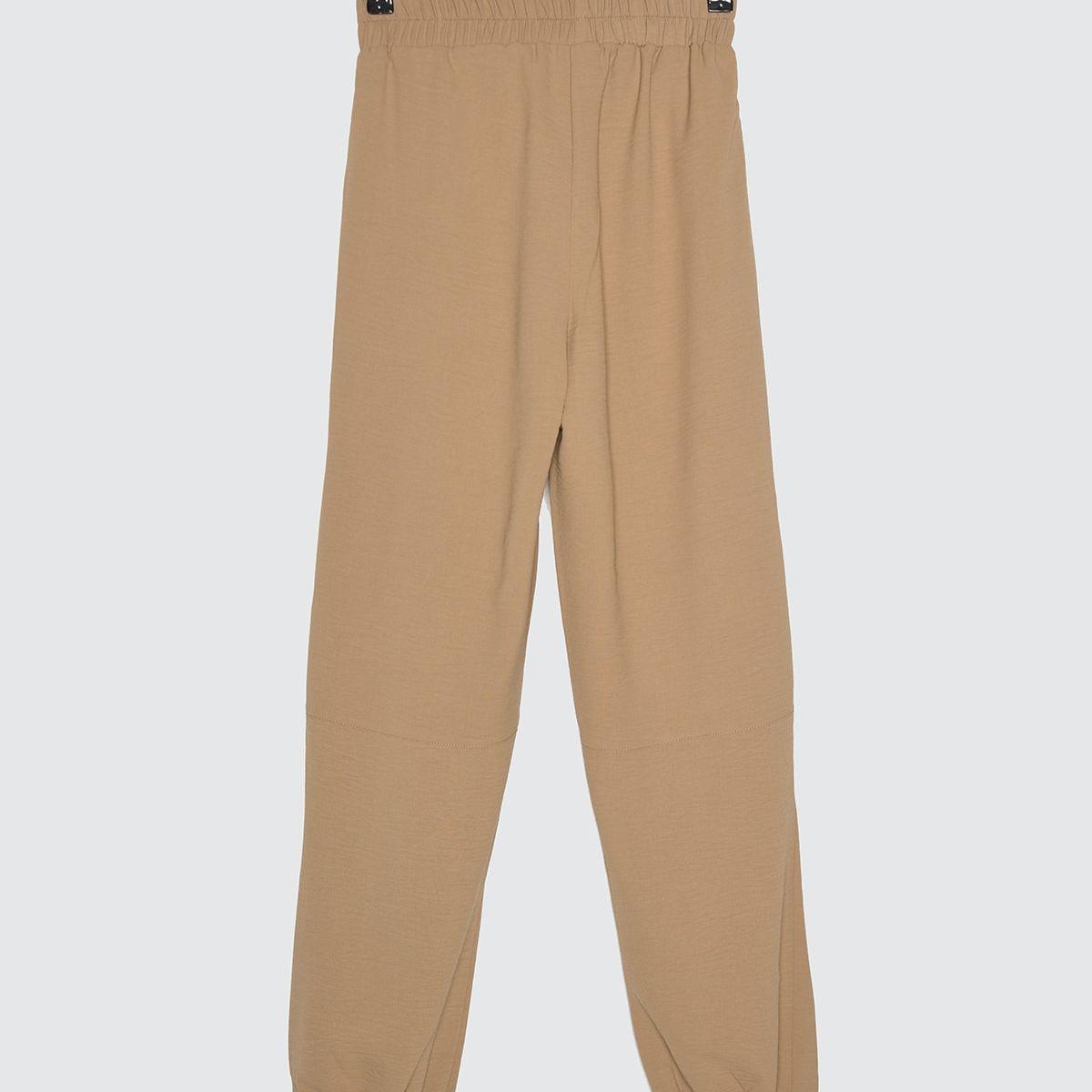 Trendyol Side Pocket Detail Elastic Waist Woven Pants-women-clothing-bottoms-trousers-image-4