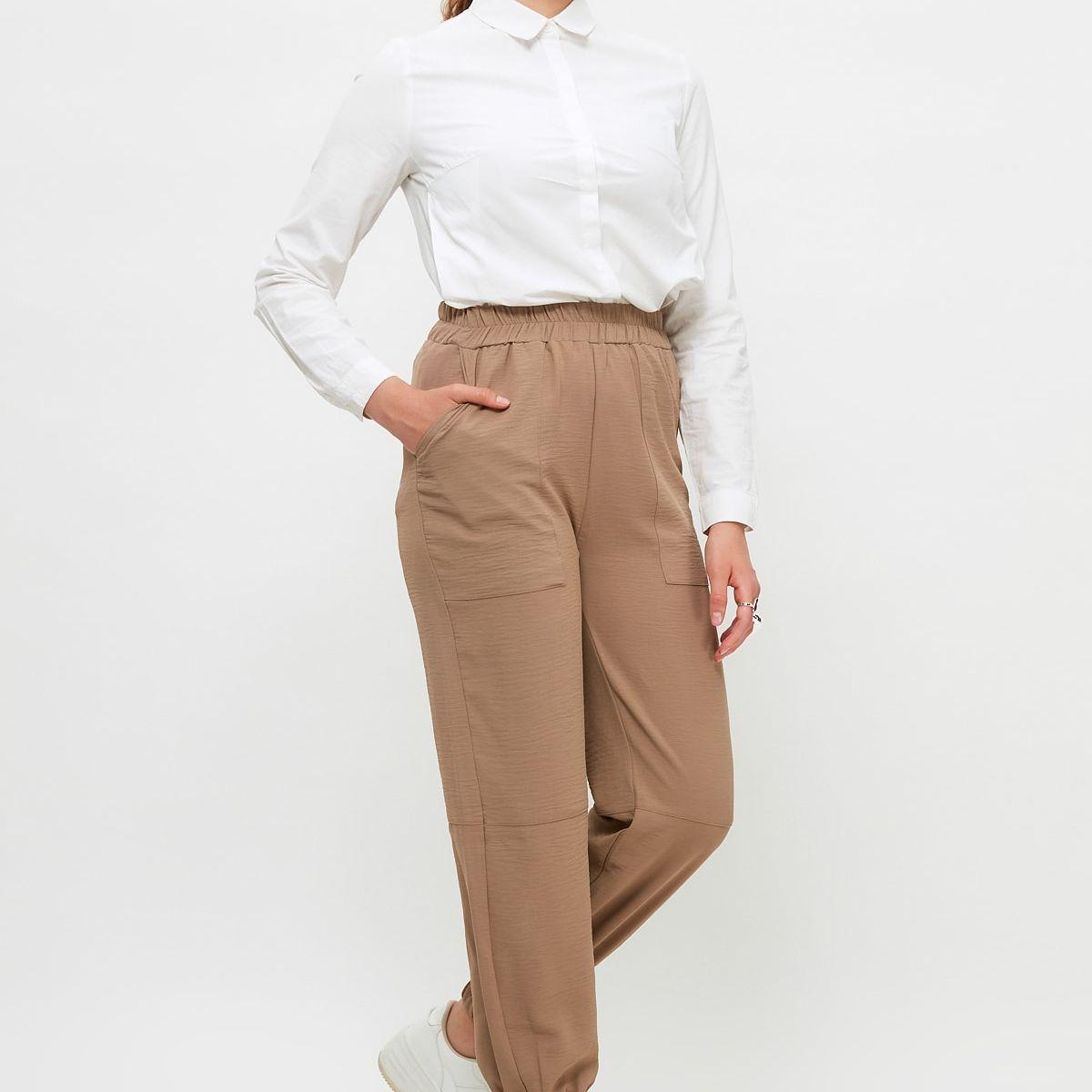Trendyol Side Pocket Detail Elastic Waist Woven Pants-women-clothing-bottoms-trousers-image-9