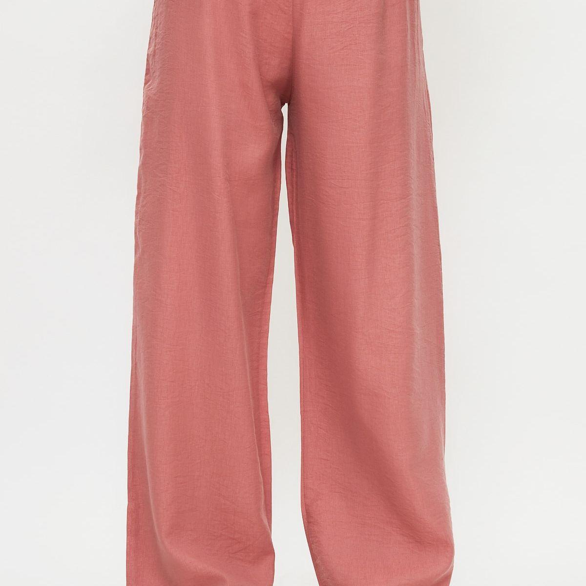 Trendyol Elastic Waist Wide Leg Woven Pants-women-clothing-bottoms-trousers-image-3