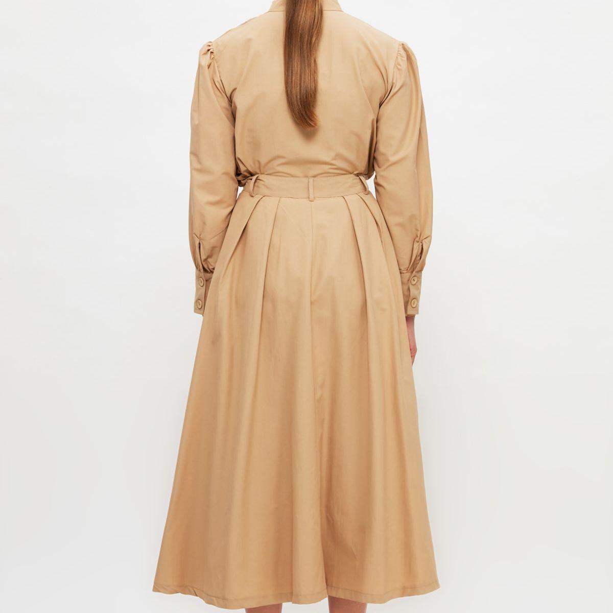 Trendyol Side Pocket Woven A-Line Midi Skirt with Belt Loops-women-clothing-bottoms-skirts-image-5