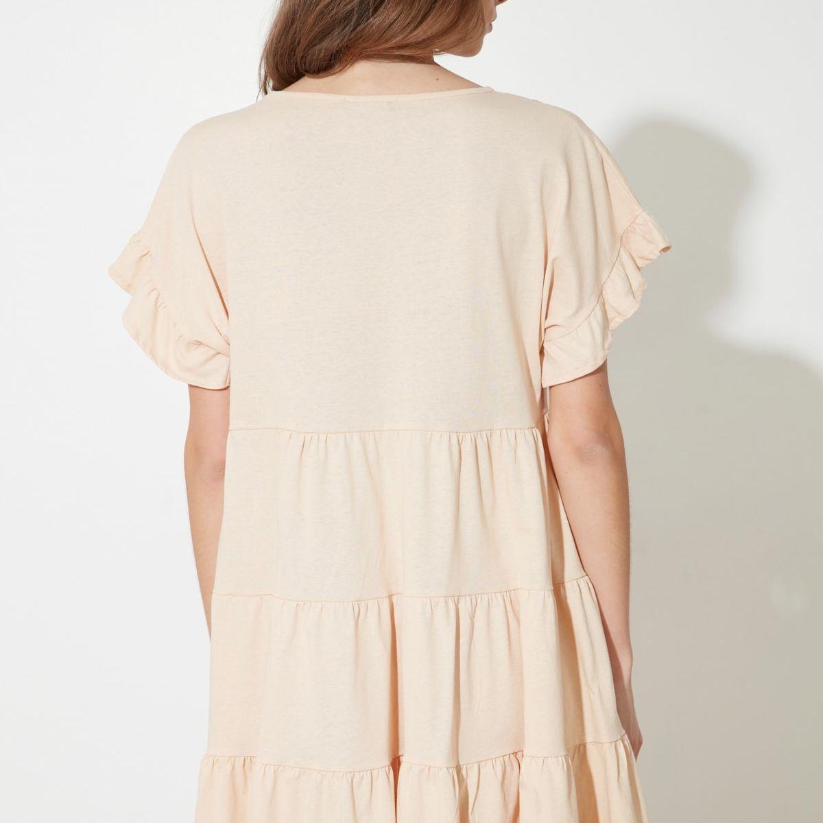 Trendyol Ruffled Short Sleeves V Neck Tiered Mini Dress-women-clothing-dresses-image-5