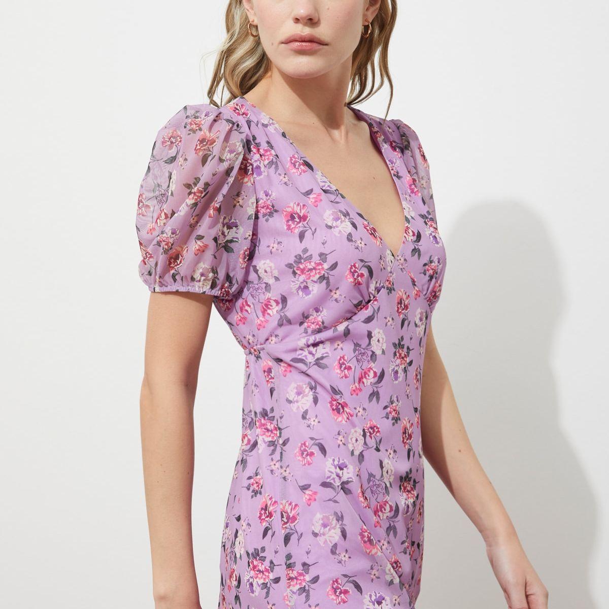 فستان ميدي باكمام منفوشة-women-clothing-dresses-image-2