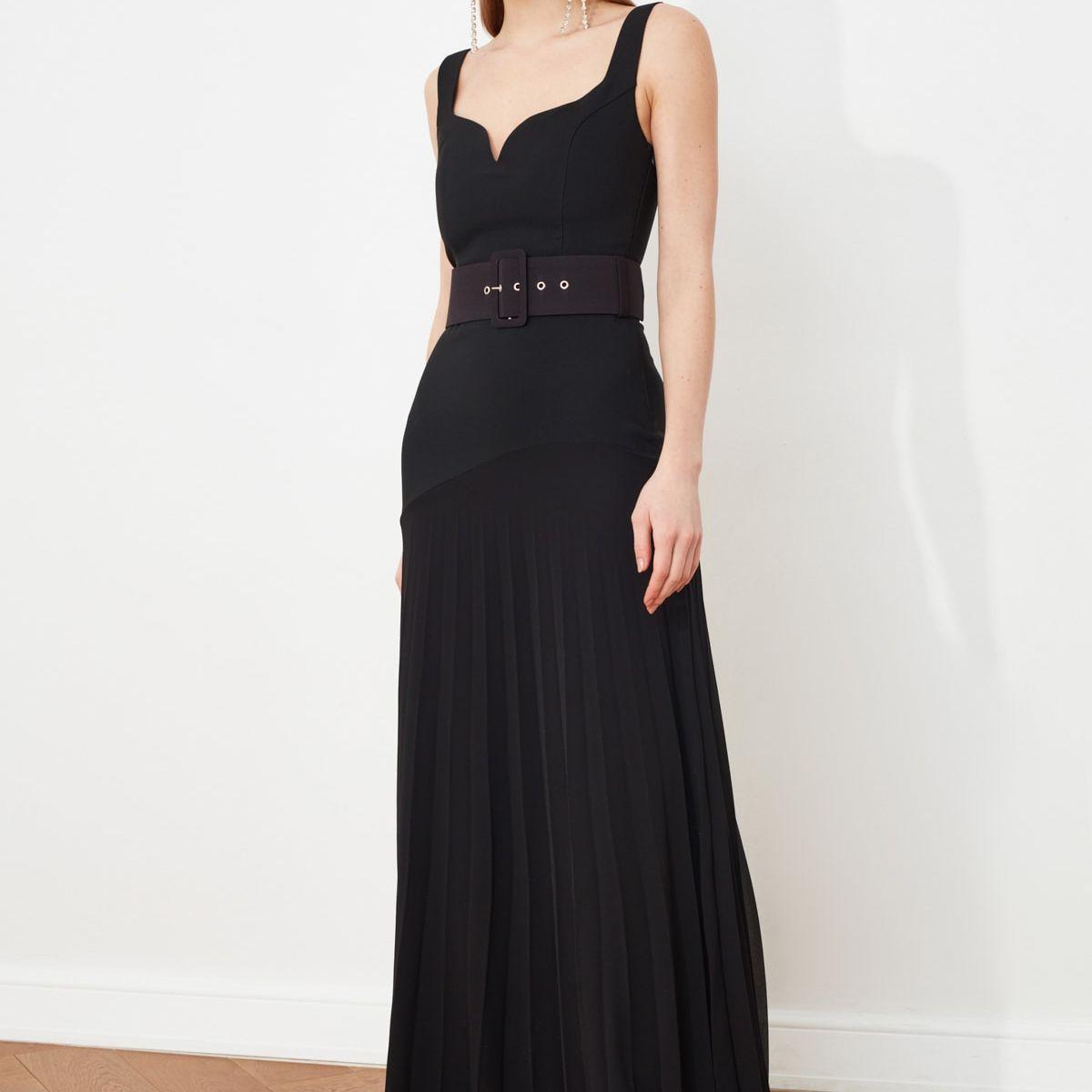 Trendyol Trendyol Sleeveless Sweetheart Neck Sheath Maxi Dress-women-clothing-dresses-image-1