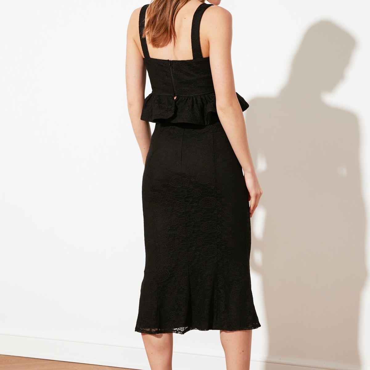 Trendyol Lace Insert Midi Skirt-women-clothing-bottoms-skirts-image-4
