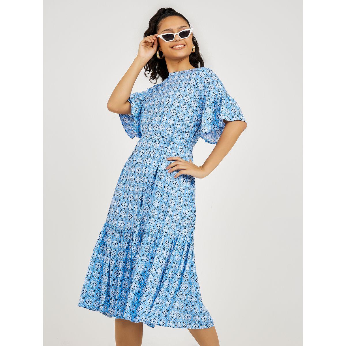 فستان ميدي باكمام واسعة-women-clothing-dresses-image-1