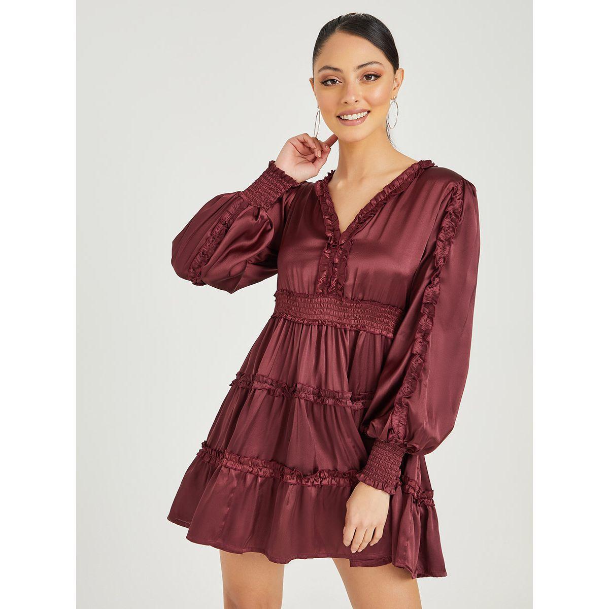 فستان قصير باكمام طويلة من ريد تايب-women-clothing-dresses-image-1
