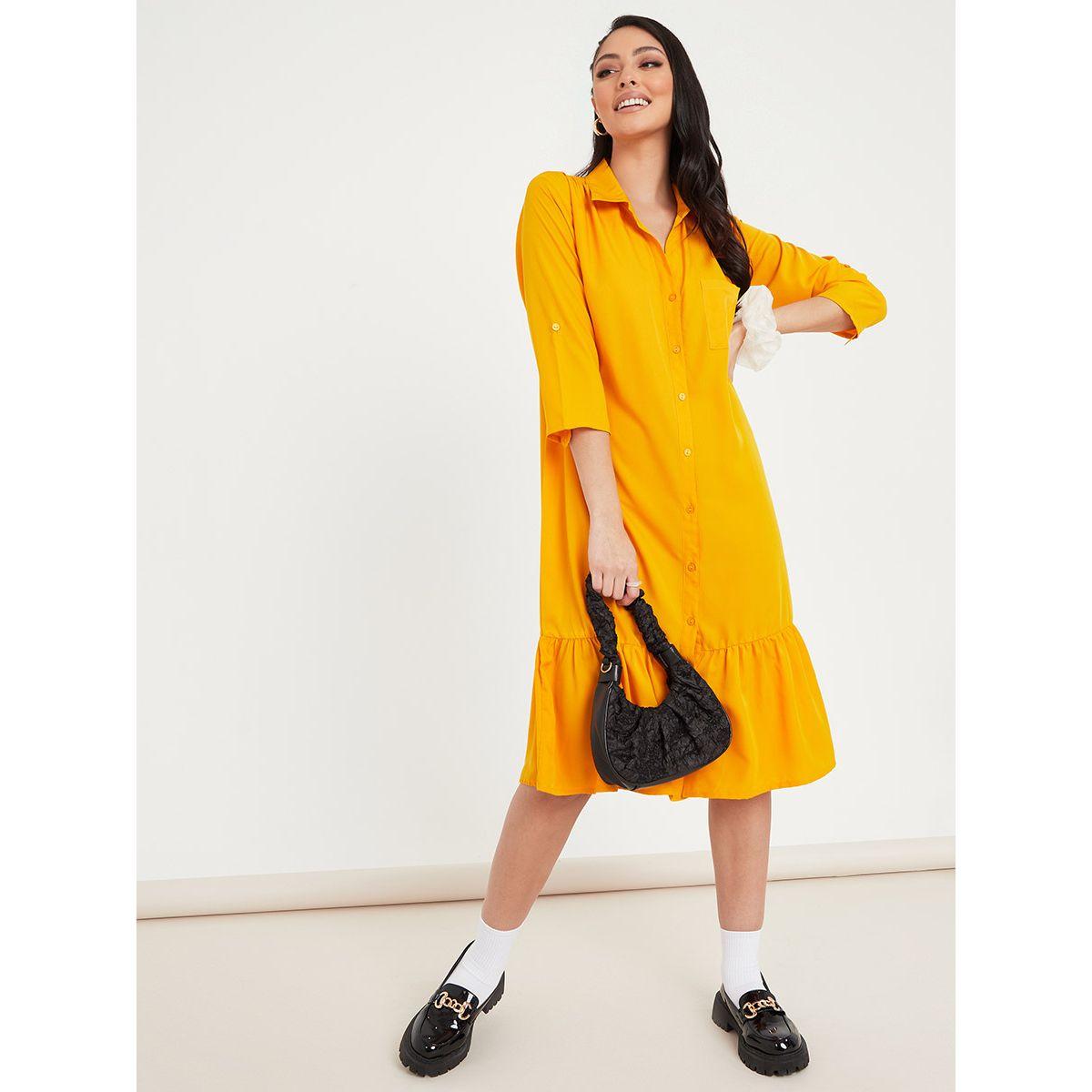 فستان ميدي مزين بطيات من ستايلي-women-clothing-dresses-image-2