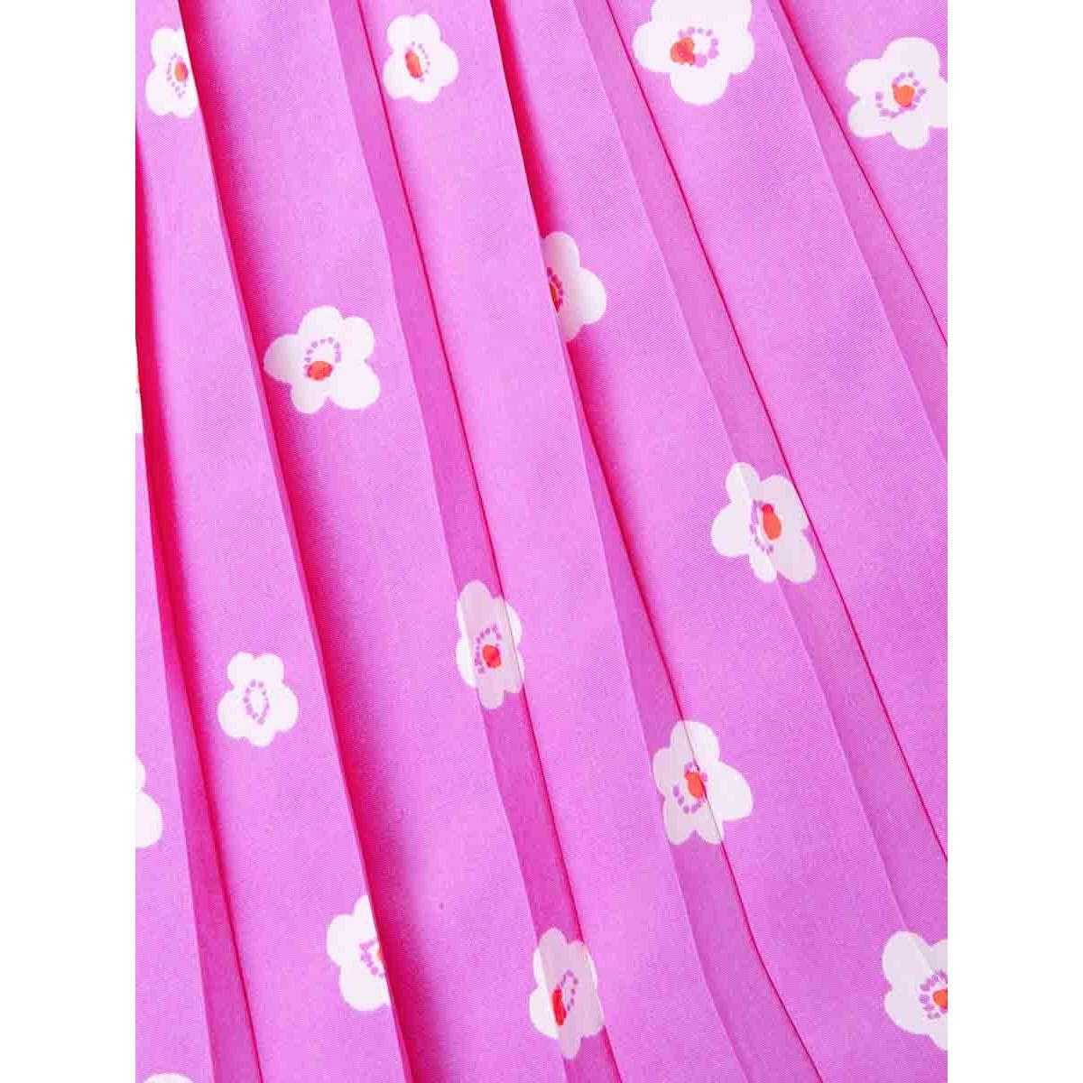 Styli Long Sleeves Floral Print Pleated A-Line Knee Length Dress-women-clothing-dresses-image-5