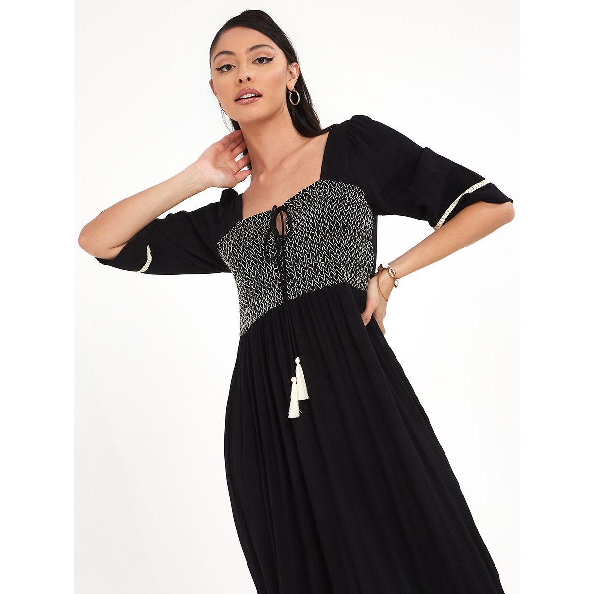 فستان طويل باكمام قصيرة من ستايلي-women-clothing-dresses-image-2
