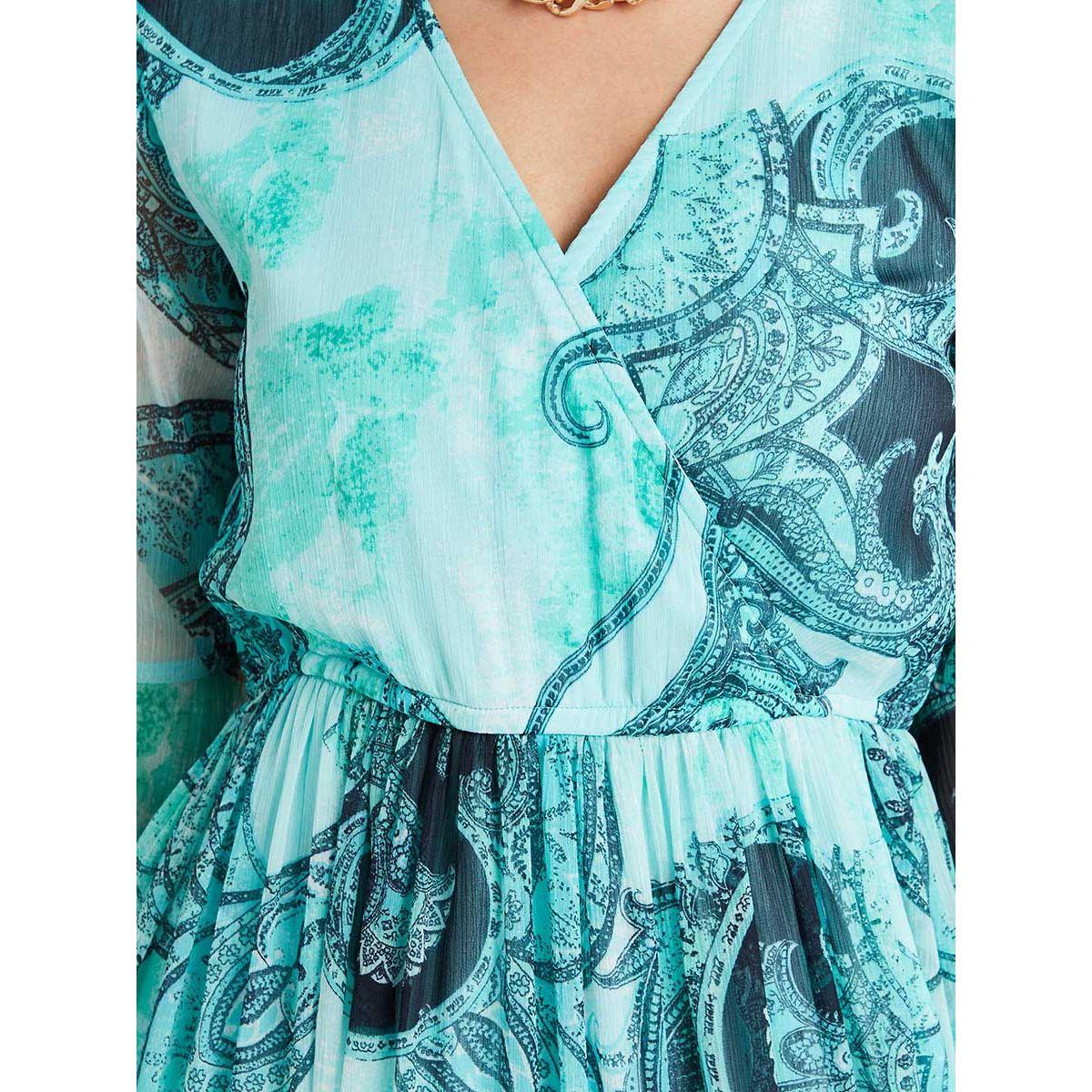 فستان طويل باكمام فلوت من ستايلي-women-clothing-dresses-image-3