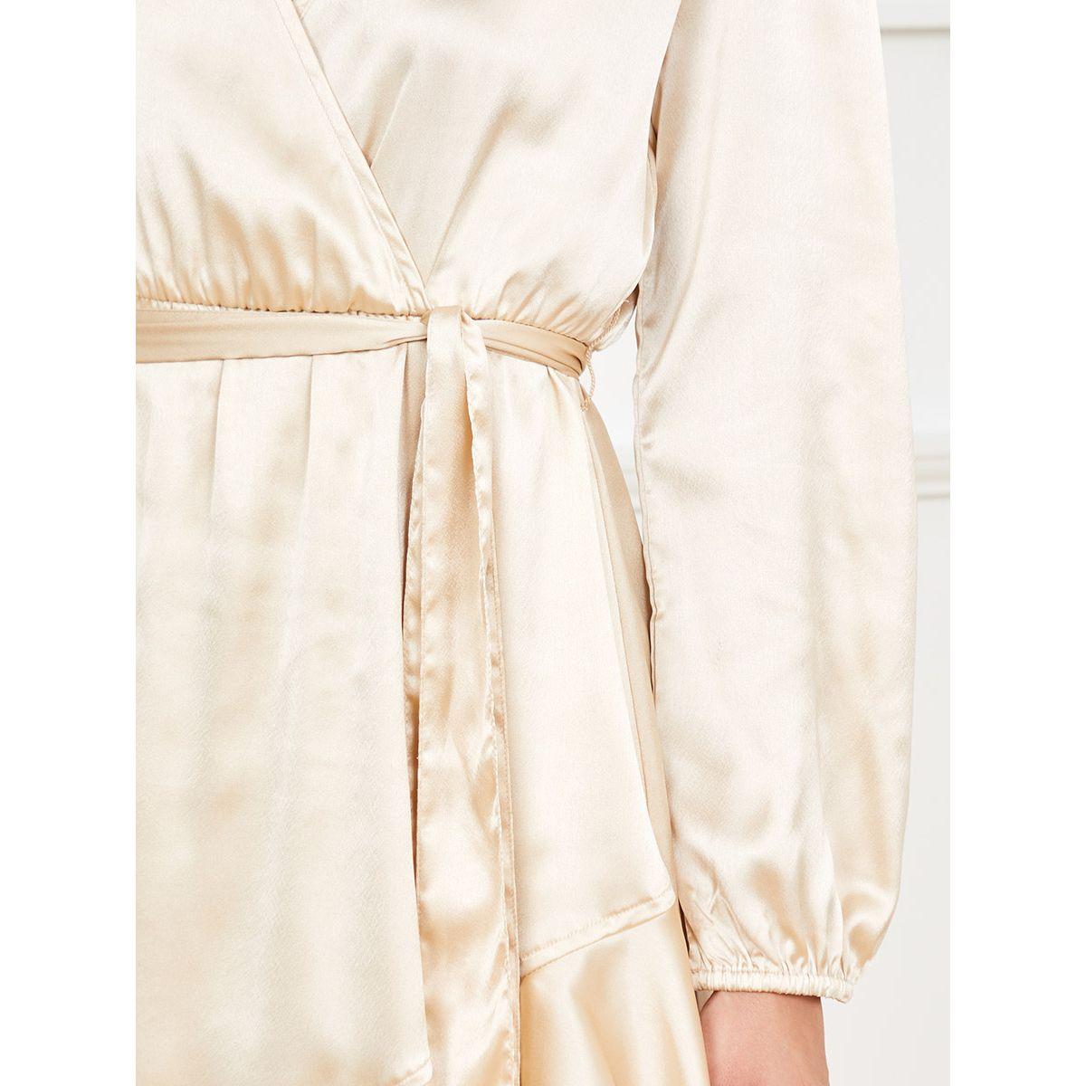 Styli Long Sleeves Frill Detail A-Line Midi Dress with Tie Belt-women-clothing-dresses-image-3