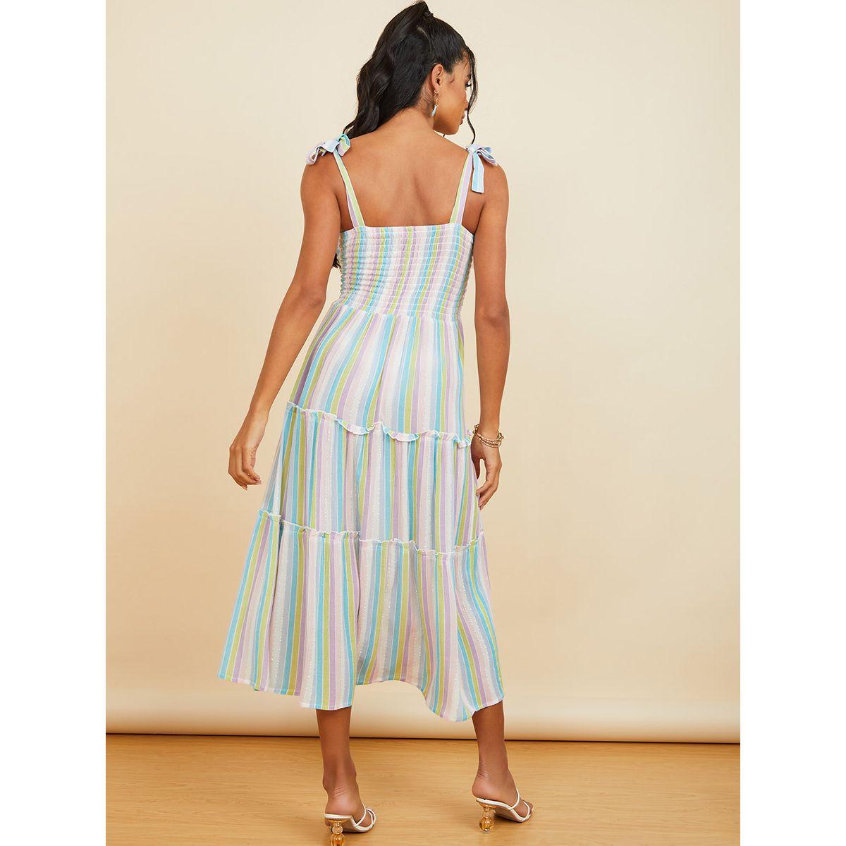 Styli Strappy Square Neck Striped A-Line Midi Dress-women-clothing-dresses-image-4