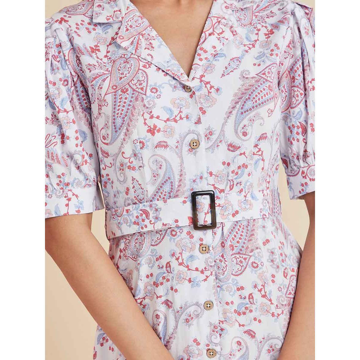 فستان ميدي باكمام قصيرة من ستايلي-women-clothing-dresses-image-3