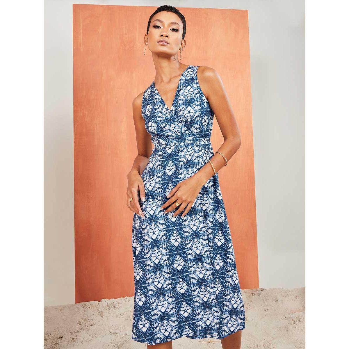 فستان ميدي فيسكوز بنمط لف من ريد تايب-women-clothing-dresses-image-2
