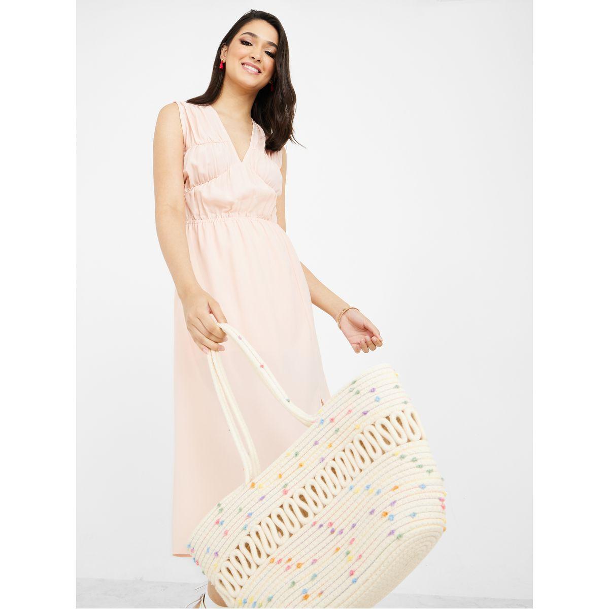 Styli Premium Cut-Out Back Detail A-Line Midi Dress-women-clothing-dresses-image-1