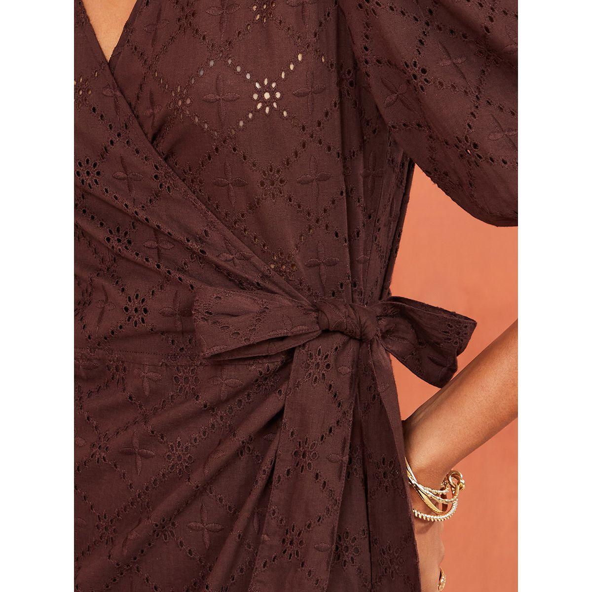 Styli Premium Schiffli Midi Wrap Dress-women-clothing-dresses-image-3