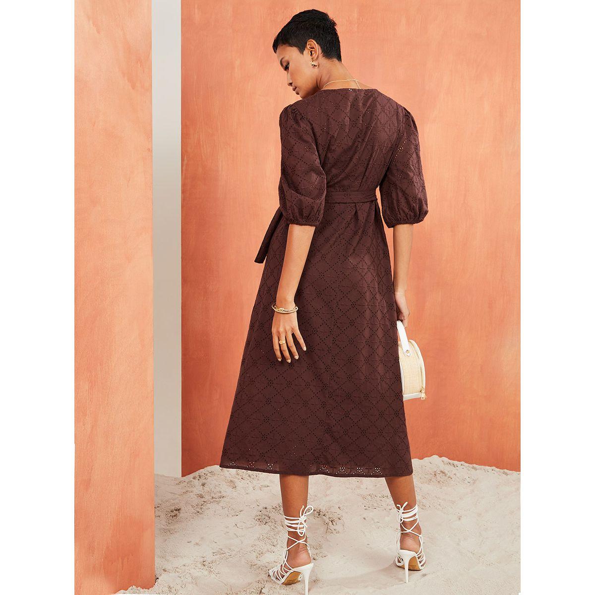 Styli Premium Schiffli Midi Wrap Dress-women-clothing-dresses-image-4