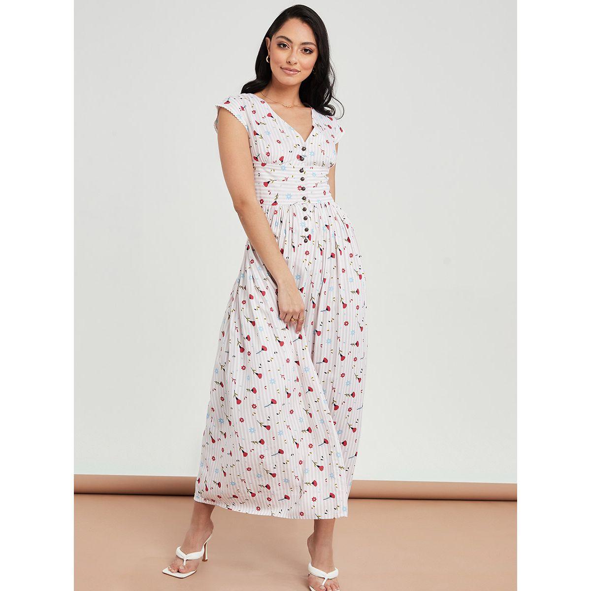فستان طويل مطبع بزهور من ستايلي-women-clothing-dresses-image-1