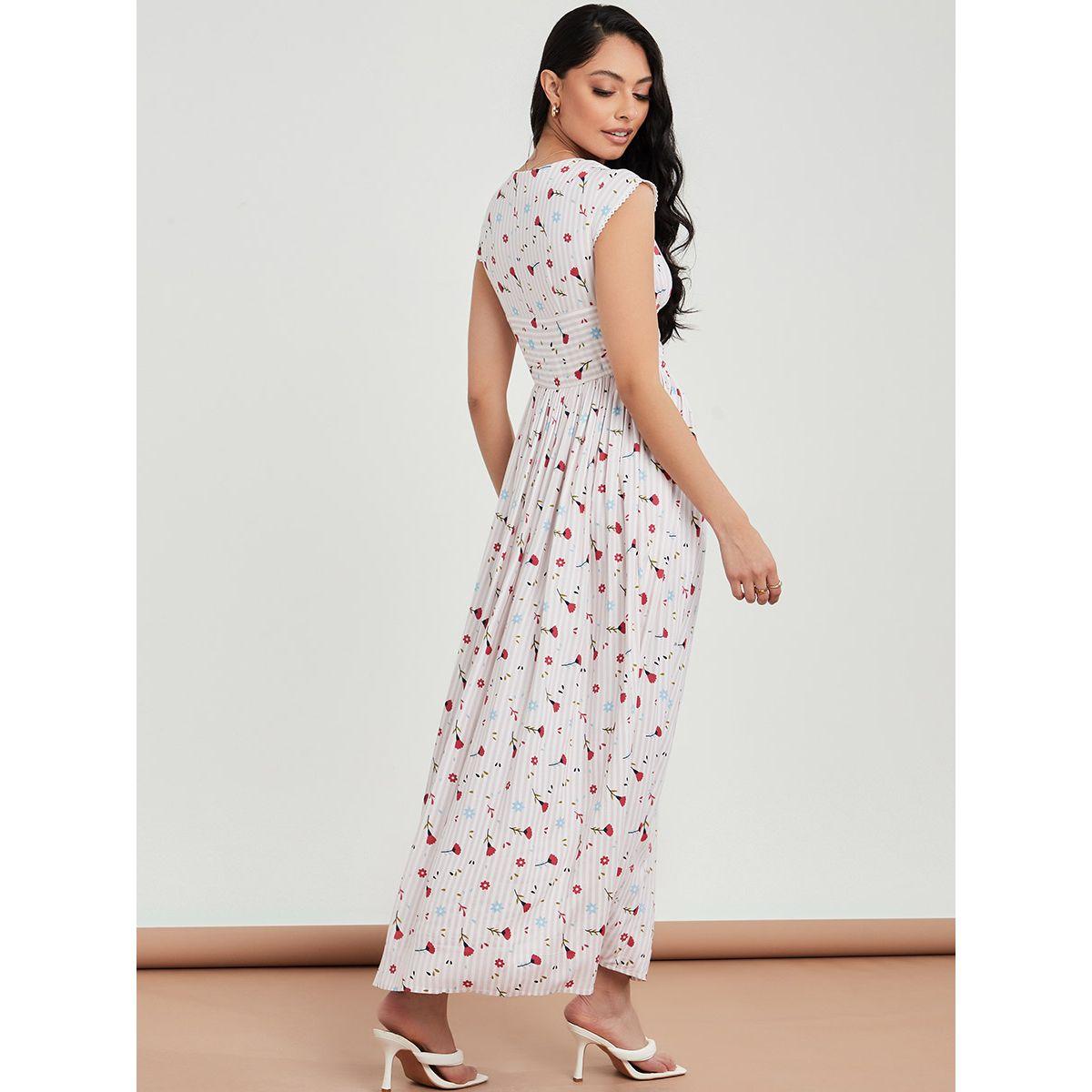 فستان طويل مطبع بزهور من ستايلي-women-clothing-dresses-image-4