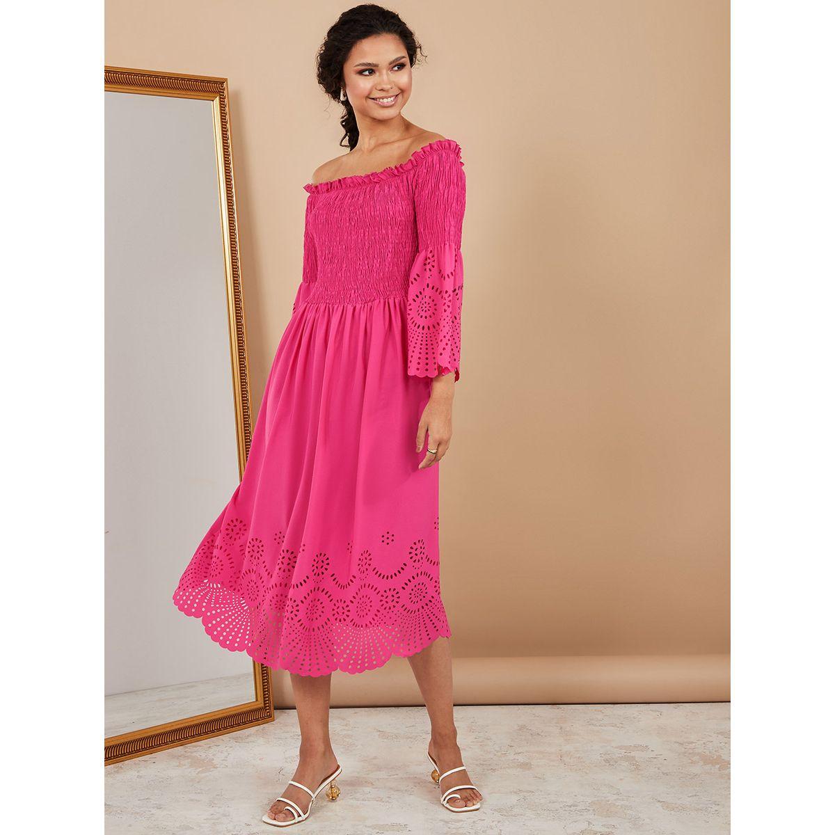 فستان ميدي باكتاف مكشوفة من ستايلي-women-clothing-dresses-image-2