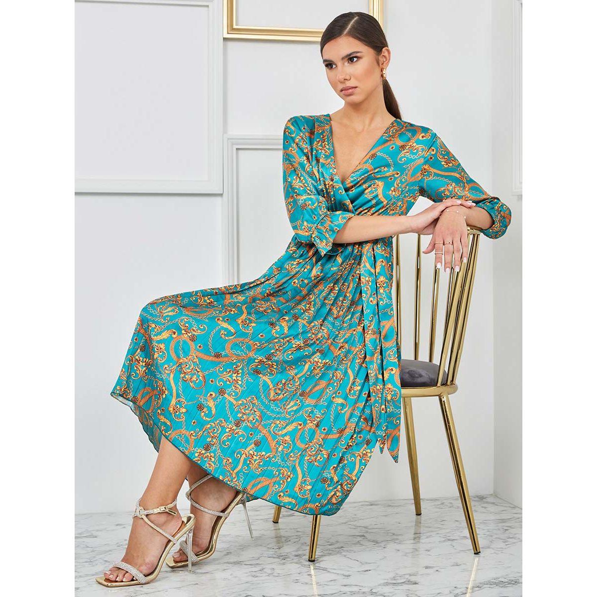 فستان ميدي بنمط لف من ستايلي-women-clothing-dresses-image-1