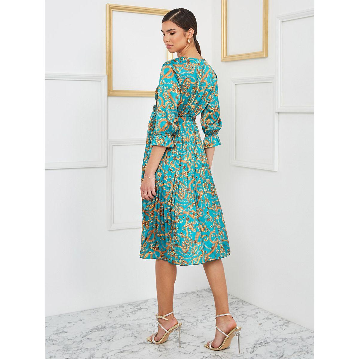 فستان ميدي بنمط لف من ستايلي-women-clothing-dresses-image-5