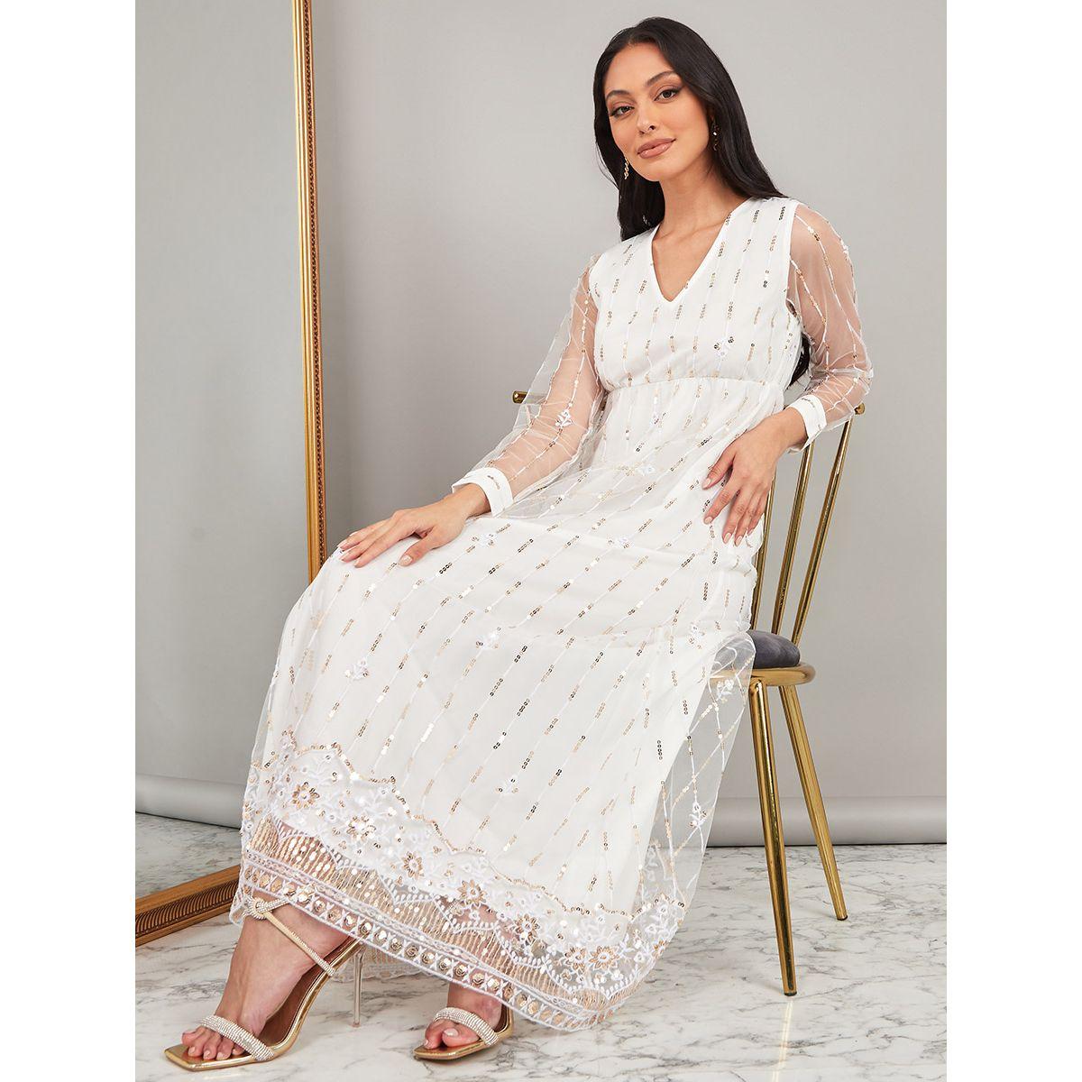 فستان طويل باكمام طويلة من ستايلي-women-clothing-dresses-image-1