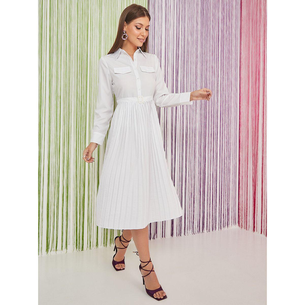 فستان ميدي باكمام طويلة من ستايلي-women-clothing-dresses-image-1