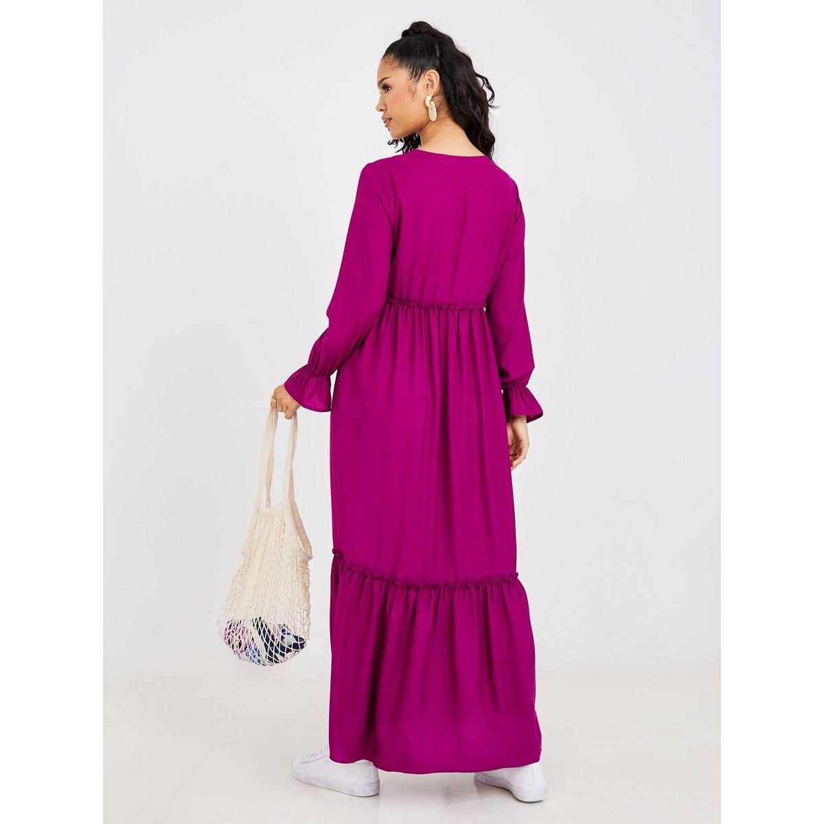 فستان طويل باكمام طويلة فلوت-women-clothing-dresses-image-4