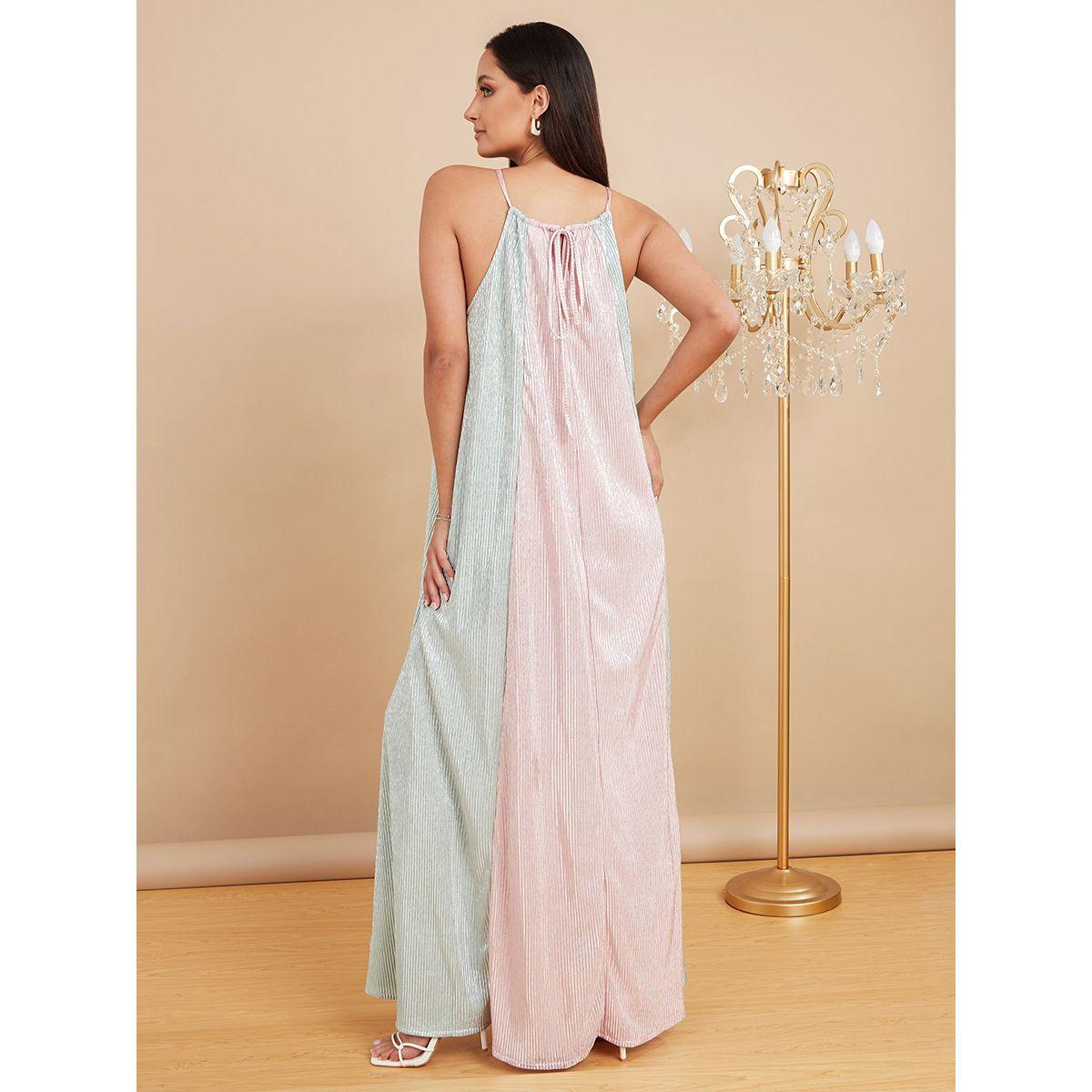 فستان طويل بنمط كتل الالوان من ستايلي-women-clothing-dresses-image-4