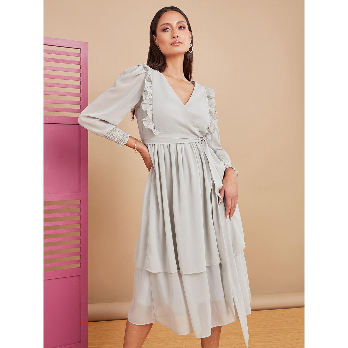 فستان ميدي بنمط لف من ستايلي-women-clothing-dresses-image-3