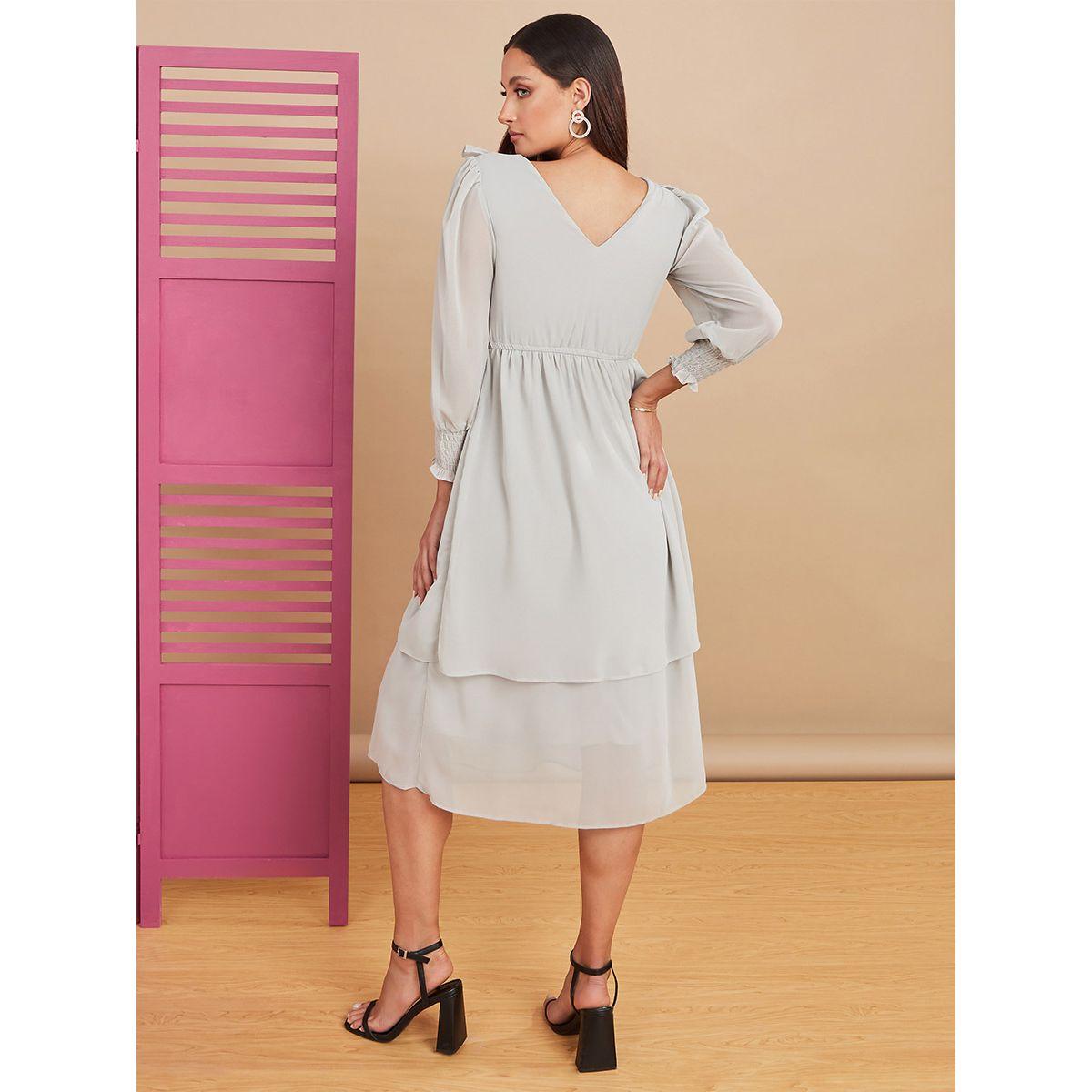 فستان ميدي بنمط لف من ستايلي-women-clothing-dresses-image-5