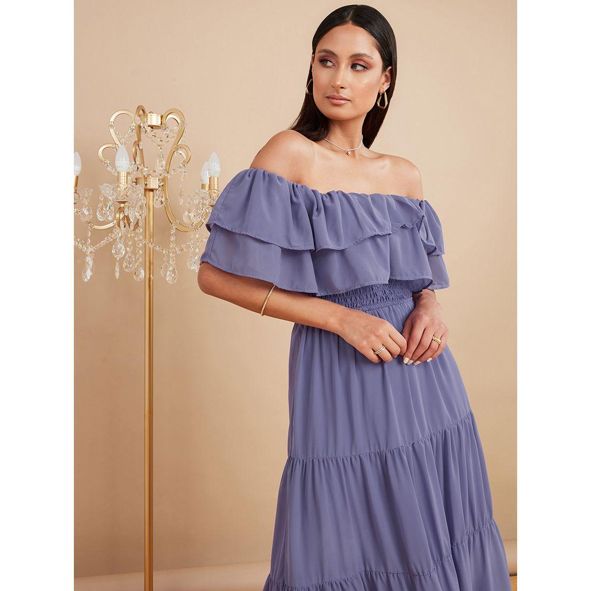 فستان طويل باكتاف مكشوفة من ستايلي-women-clothing-dresses-image-2