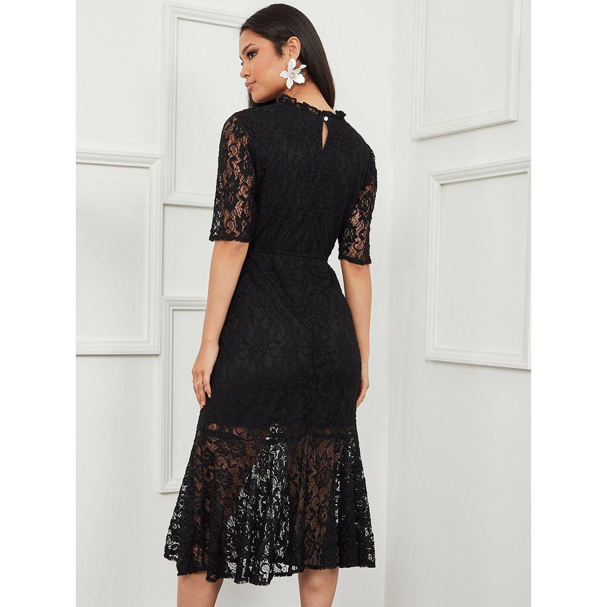 فستان ميدي بتداخلات دانتيل من ستايلي-women-clothing-dresses-image-4