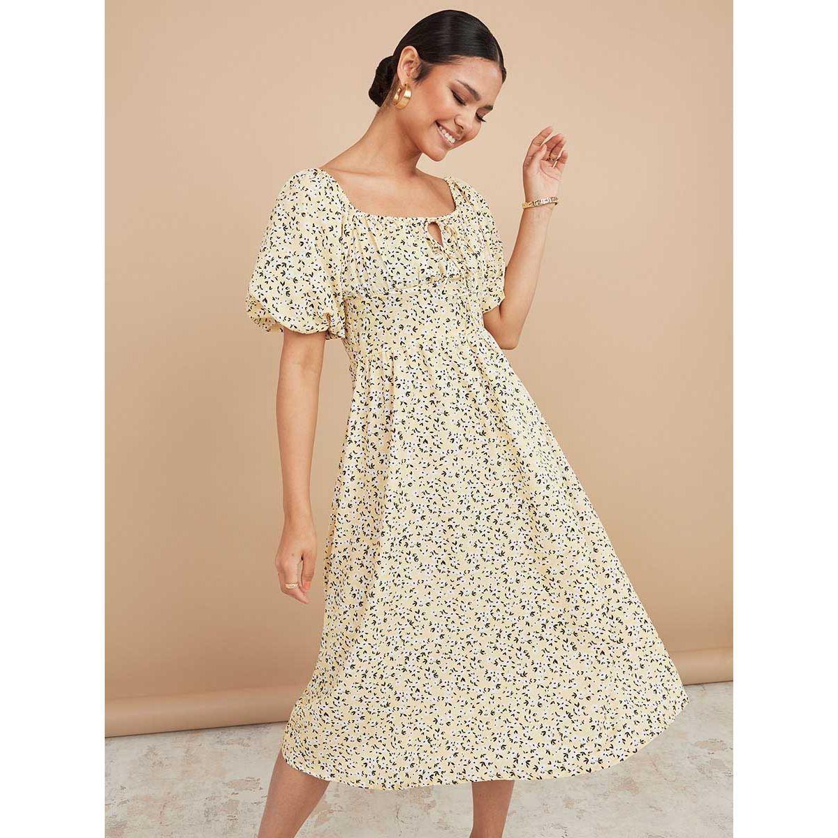 فستان ميدي مطبع بزهور من ريد تايب-women-clothing-dresses-image-2