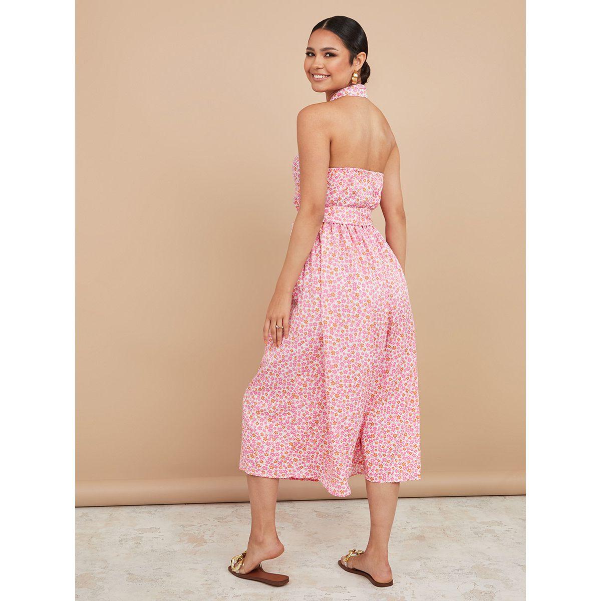 Styli Floral Halter Neck Backless A-Line Midi Dress-women-clothing-dresses-image-4