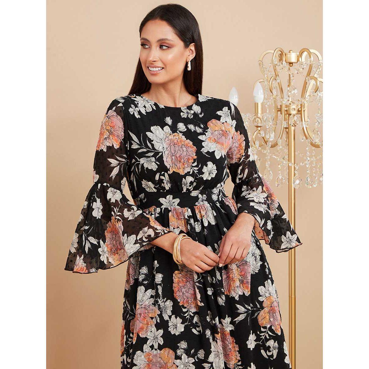 فستان طويل مطبع بزهور من ستايلي-women-clothing-dresses-image-2