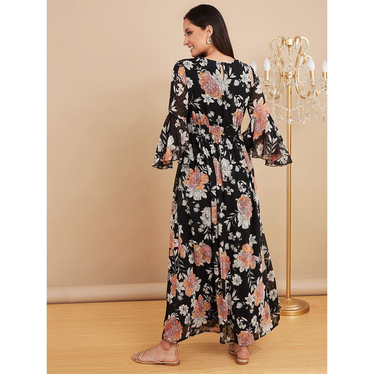 فستان طويل مطبع بزهور من ستايلي-women-clothing-dresses-image-4