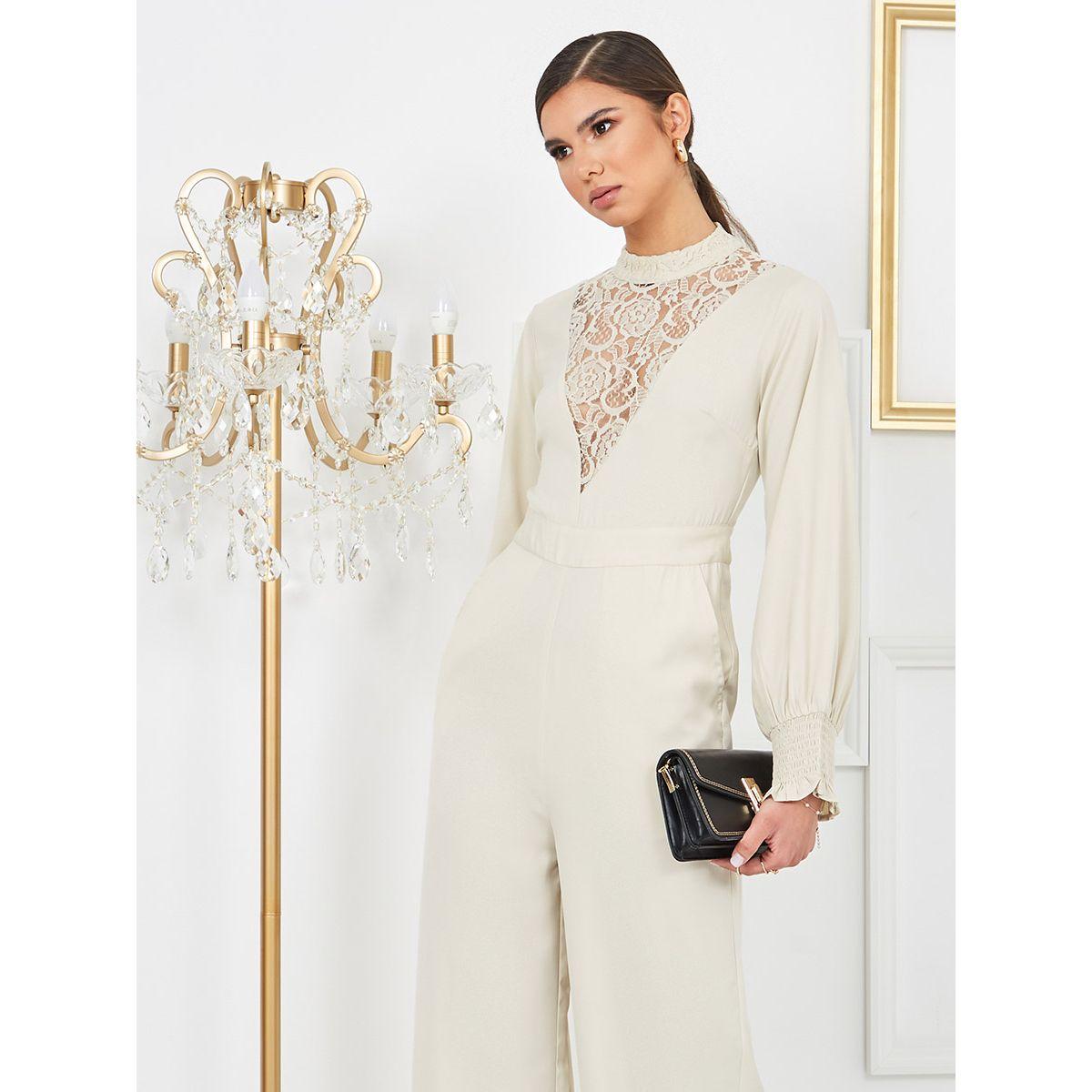 Styli Long Sleeves Lace Insert Wide Leg Jumpsuit-women-clothing-jumpsuits-image-2